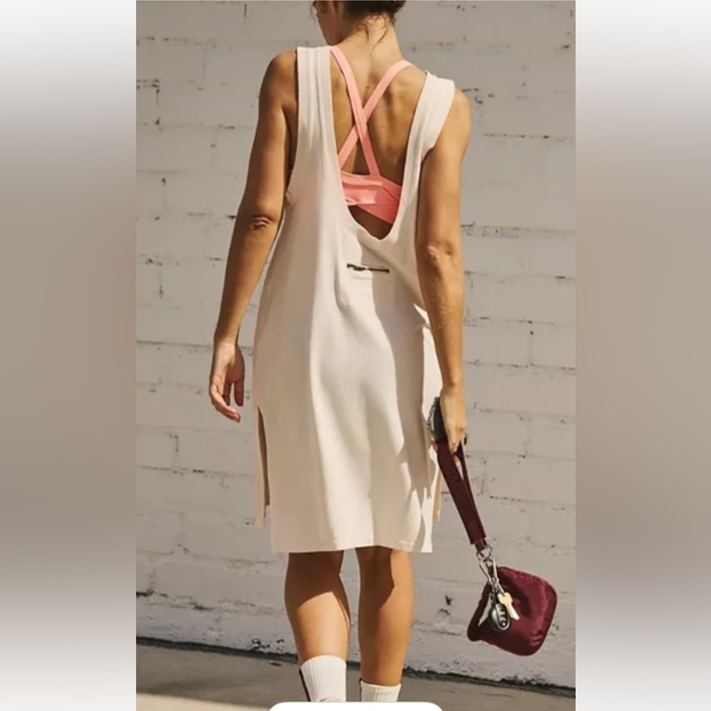 FREE PEOPLE Hot Shot Tunic Tank - Bleached Clay Retail $40 NWOT - Picture 2 of 8